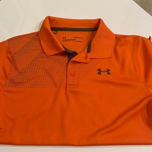 Under Armor Youth Large HeatGear orange Polo